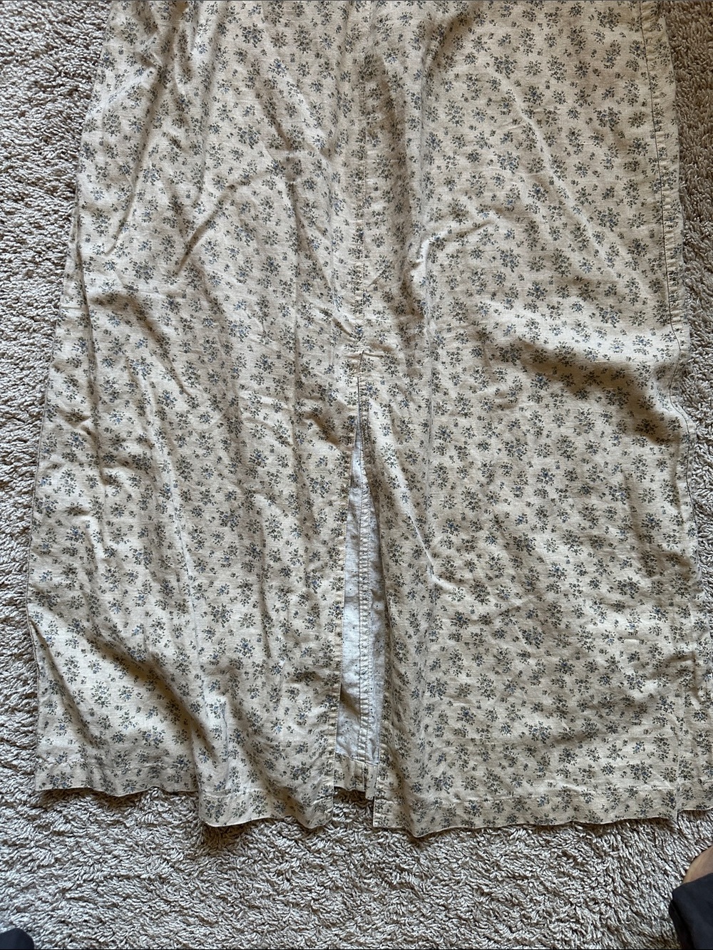 Vintage Liz Claiborne Women’s Linen Floral Button-Front midi/maxi Skirt - Picture 8 of 8